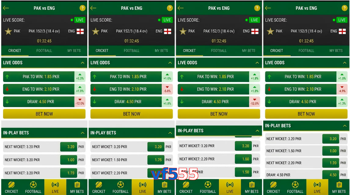 Game list for Vf555 bet section